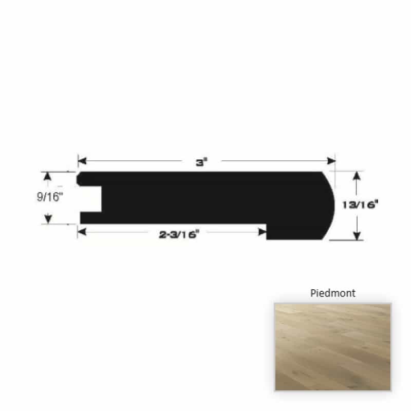 D'vine French White Oak Piedmont Hardwood Moulding / Trim - 90" Flush Stair Nose - Brushed Matte