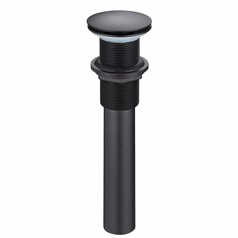 Bathroom Sink Pop Up Drain Without Overflow - Matte Black - 1.25" X 8.9"
