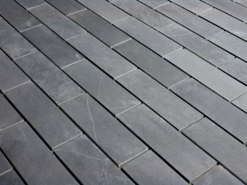 Montauk Black Slate Tile - Natural Cleft Face, Gauged Back