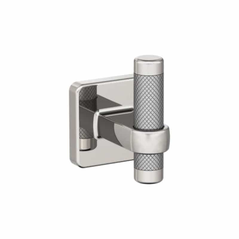 Esquire Zinc & Stainless Steel Single Prong Robe Hook - Polished Nickel / Stainless Steel - 2 11/16" (68 Mm) Length
