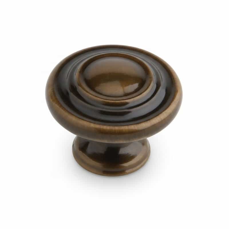 Silverline K2003 Zinc Alloy Cabinet Knob - Antique European Heritage - 1 5/16" X 1 5/16"