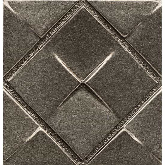 Ambiance Brushed Nickel Matrix City Metal Wall Trim - 2" X 2" Insert - Glossy