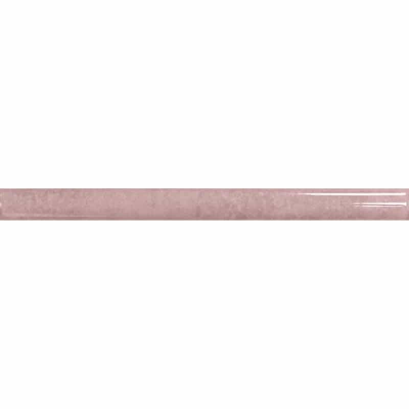 Celine Pink Ceramic Wall Trim - 0.59" X 8.05" Pencil - Glossy
