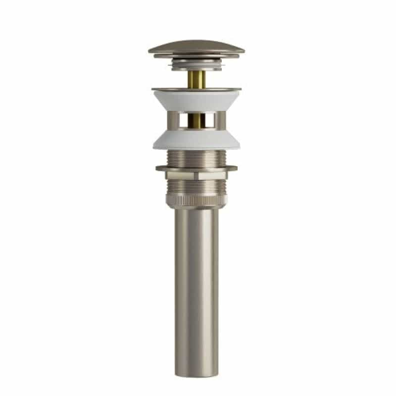 Bathroom Sink Pop Up With Overflow - Brushed Nickel - 9"