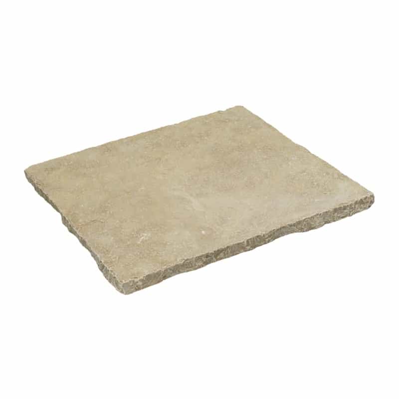 Antique Yellow Limestone Column Cap - Tumbled