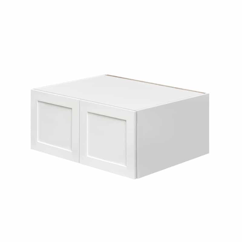 Mallorca White Shaker Wood Kitchen Wall Bridge Cabinet - 30" X 24" X 18" (Assembly Required) - White