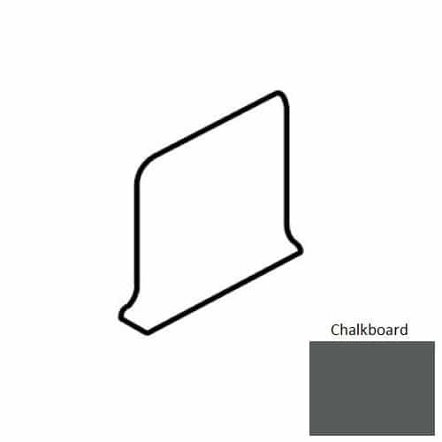 Color Wheel Classic Chalkboard Ceramic Wall Trim - 6" X 6" Sanitary Cove Base Corner Right