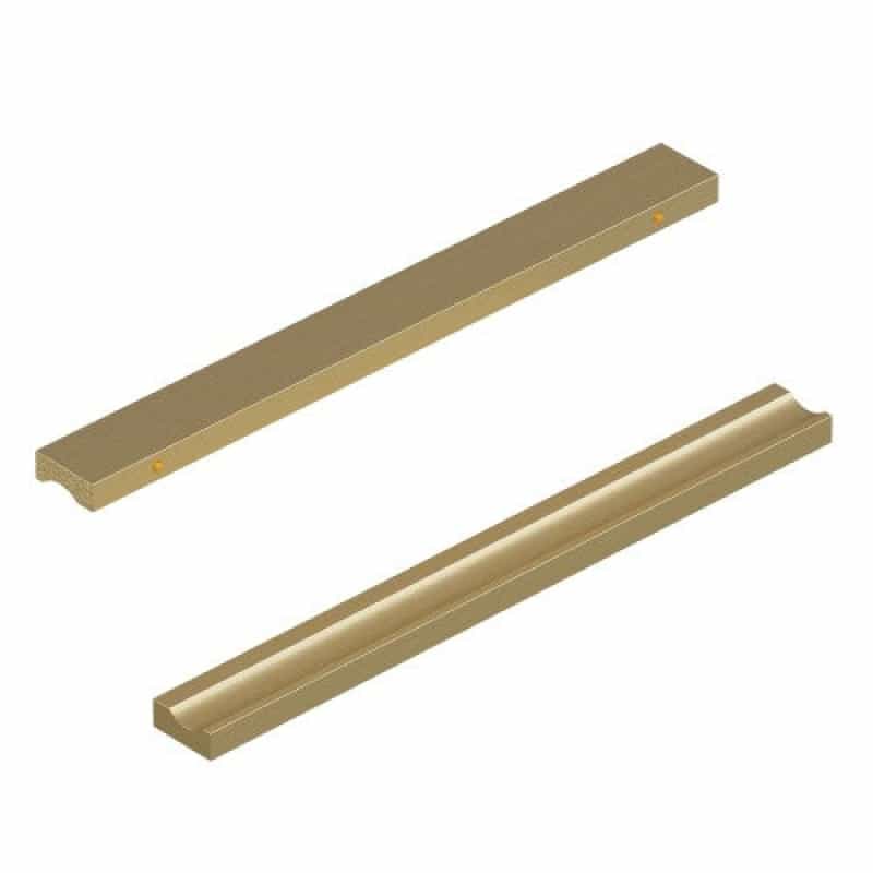 3064 Series Aluminum Cabinet Finger Pull - Brushed Brass