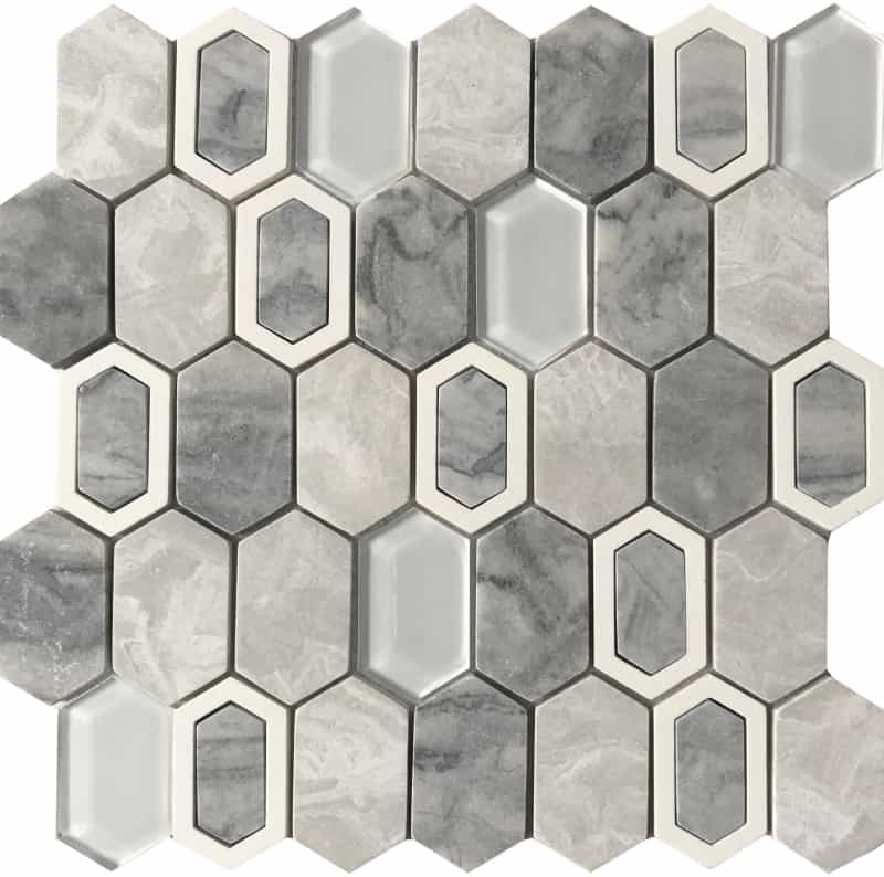Literati Melville Resin Mosaic - Picket Fence - Mixed