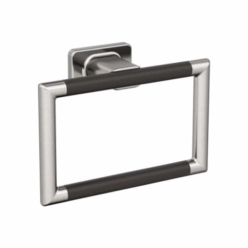 Esquire Zinc & Stainless Steel Wall Mounted Towel Ring - Brushed Nickel / Oil Rubbed Bronze - 7 7/16" (189 Mm) Length