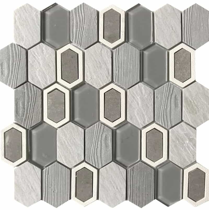 Literati Poe Resin Mosaic - Picket Fence - Mixed