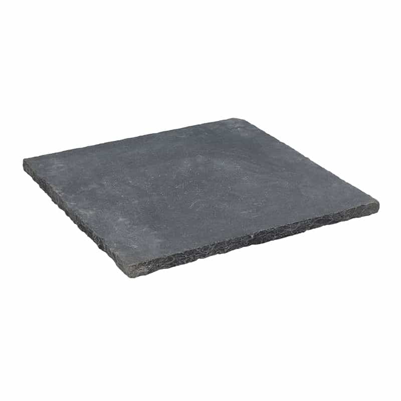 Antique Black Limestone Column Cap - Tumbled