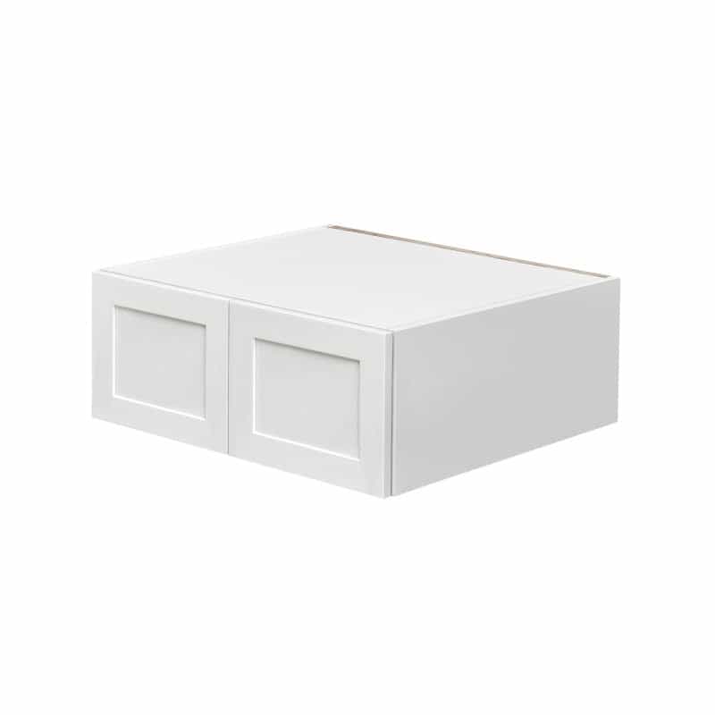Mallorca White Shaker Wood Kitchen Wall Bridge Cabinet - 30" X 24" X 12" (Assembly Required) - White