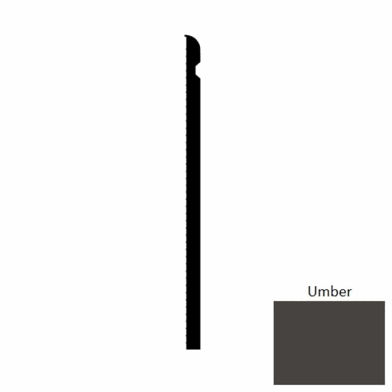 Base Sculptures Umber Escalate Sce Rubber Wall Base - 6" X 8 Ft X 1/4" - Thermoplastic