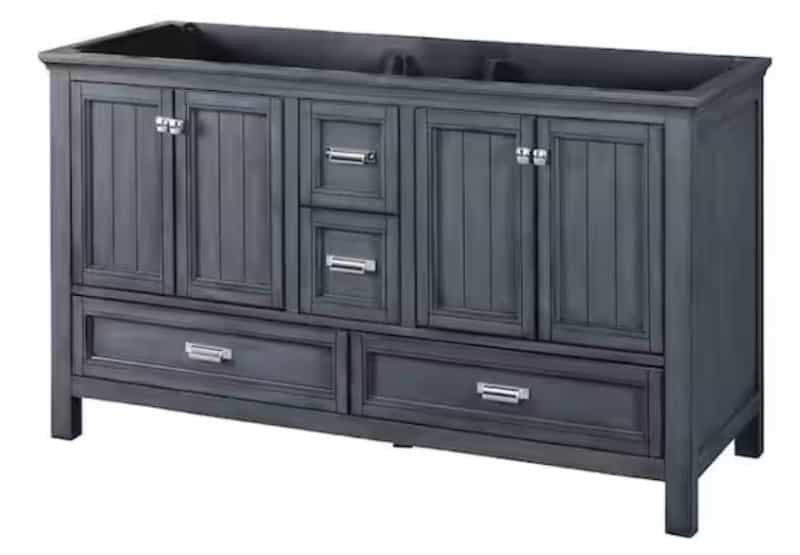 Brantley Harbor Blue Wood Freestanding Bathroom Vanity - 60" - Harbor Blue