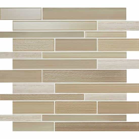 Serentina Accord Stone & Glass Mosaic - Linear - Glossy & Matte