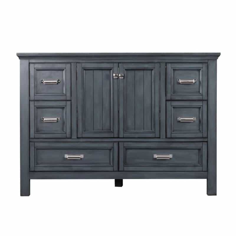 Brantley Harbor Blue Wood Freestanding Bathroom Vanity - 48" - Harbor Blue