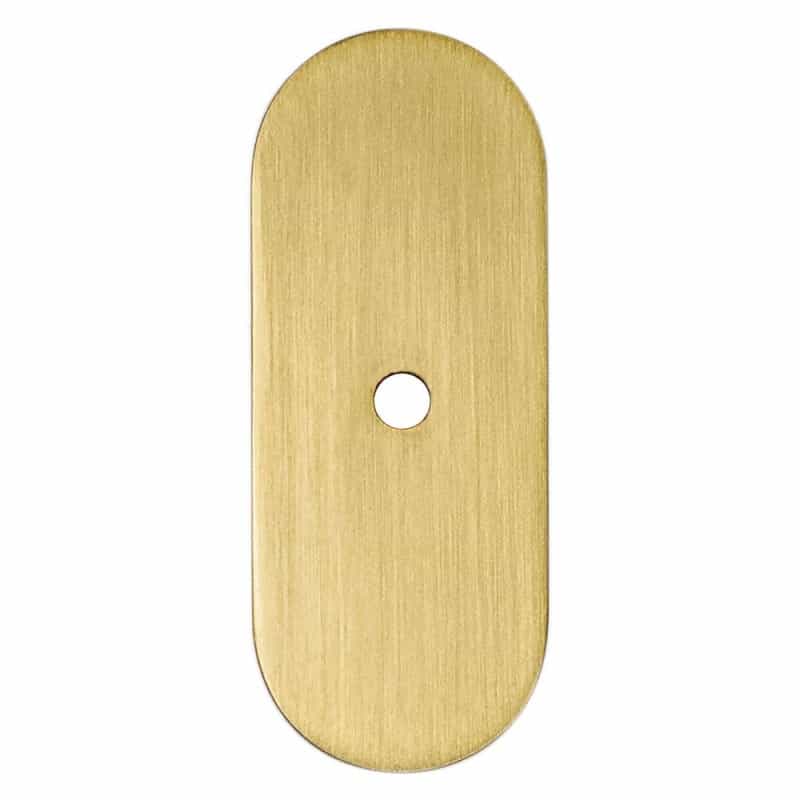 Galloway Zinc Knob Backplate - Modern Brushed Gold - 2 15/16" Length