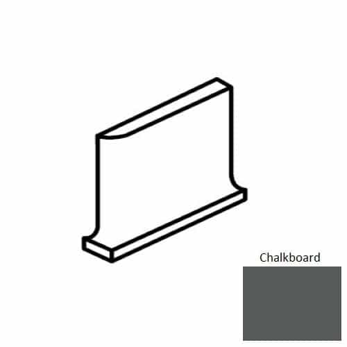 Color Wheel Classic Chalkboard Ceramic Wall Trim - 4 1/4" X 4 1/4" Flat Top Cove Base Corner Right