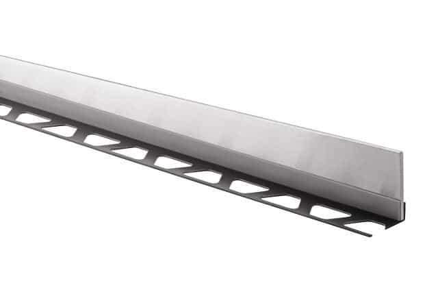 Shower Profile Sb Two Part Tapered Edging Profile Metal Tile Edging Trim - Brushed Stainless Steel