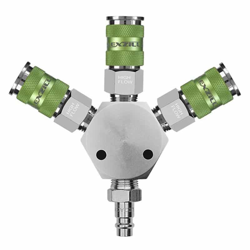 Flexzilla Pro High Flow 3-Way Manifold, 3/8″ Npt