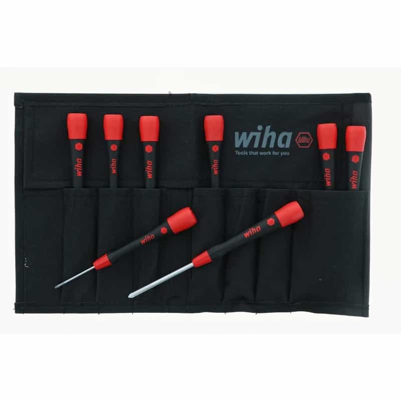 Wiha Slotted/Phillips Picofinish Handles Screwdrivers (8 Piece Set)