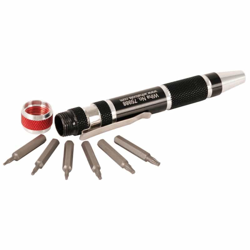 Wiha Micro Bit Holder With Handle Storage Torx And Pocket Clip (7 Piece Set)