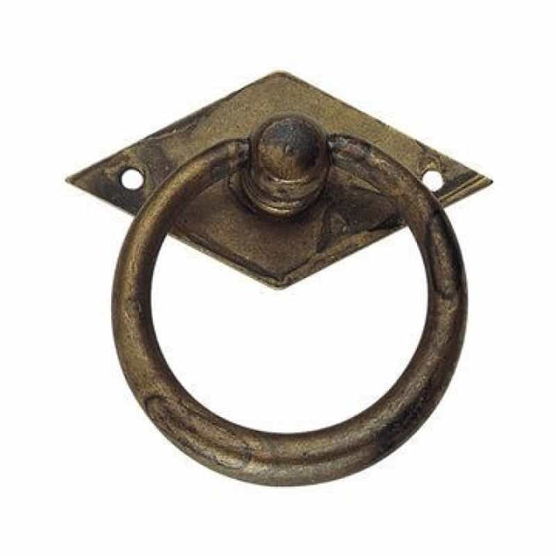 Marella 1900 Circa Brass Ring Pull With Backplate