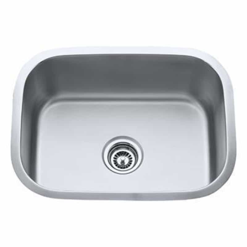 Hardware Resources 18 Gauge 23 Inch Oval Stainless Single Utility Sink
