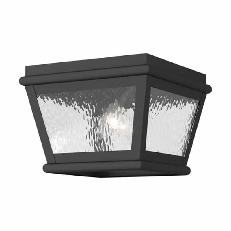 Livex Lighting Exeter 2-Light Outdoor Flush Mount Ceiling Light