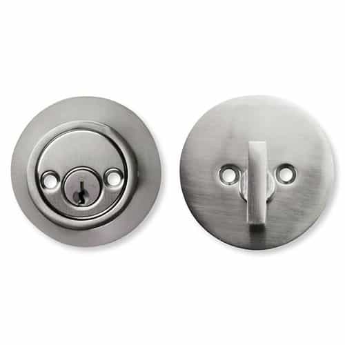 Forever Hardware Stainless Bronze Round Single Cylinder Deadbolt