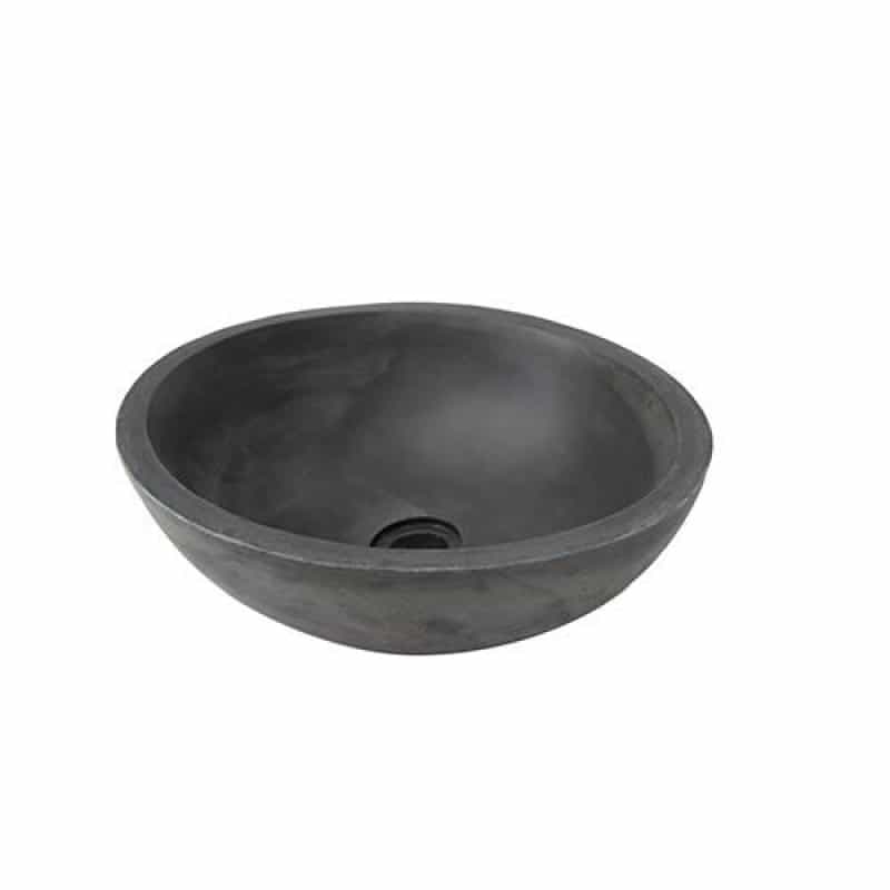 Barclay Caspar Small Oval Concrete Above Counter Lavatory Vessel Sink