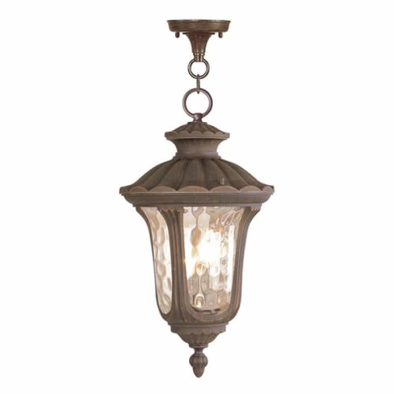 Livex Lighting Oxford 3-Light Large Outdoor Pendant Lantern