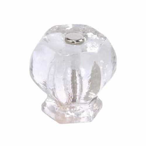 Restorers Classic 1 1/2 Inch Clear Glass Hexagonal Knob