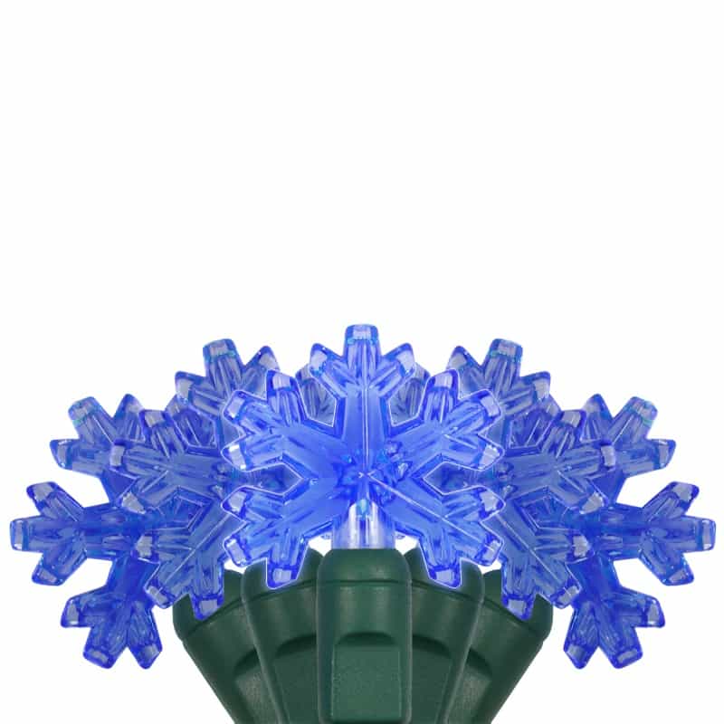 35 Snowflake Blue Led Lights, 6" Spacing