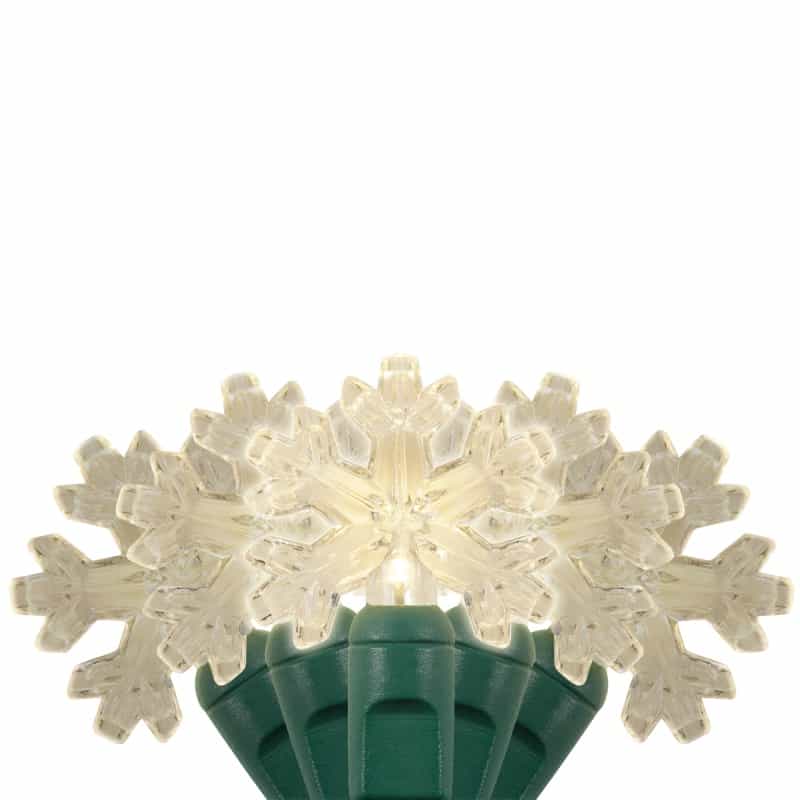35 Snowflake Warm White Led Lights, 6" Spacing
