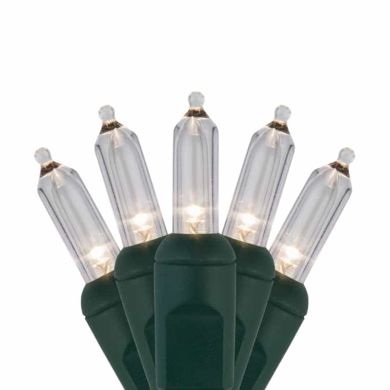 T5 Twinkle Warm White Led Christmas Tree Lights On Green Wire