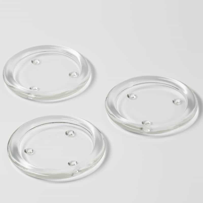 Eastland Glass Pillar Plate Round 4” Set Of 36