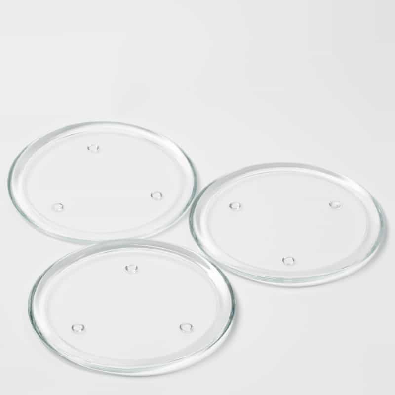 Richland Round Glass Pillar Plate 8" Set Of 16