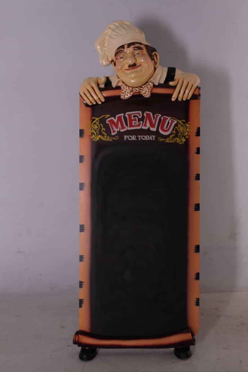 Standing Chef With Chalkboard 60" Tall