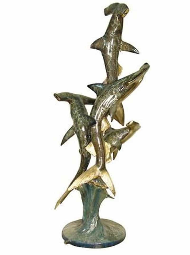 Polychrome Shark Fountain