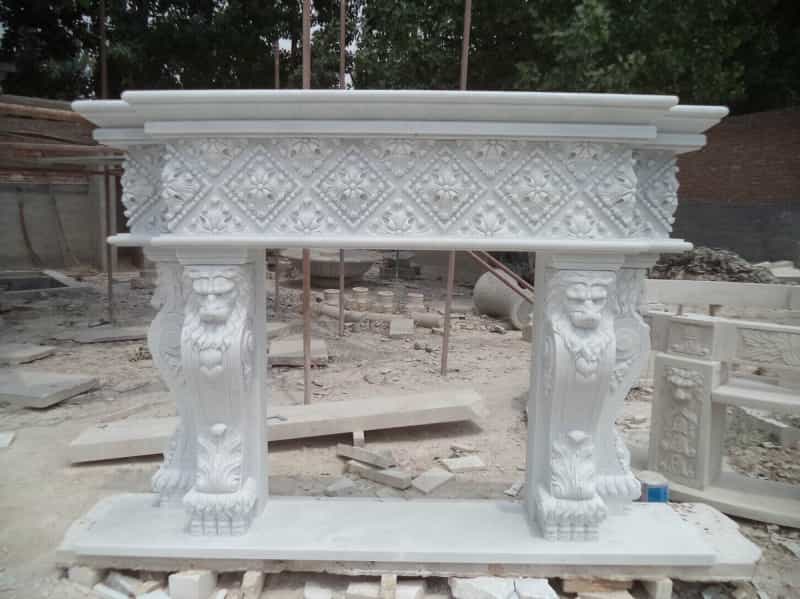 White Marble Mantel (Open 42.16 X 42.16)