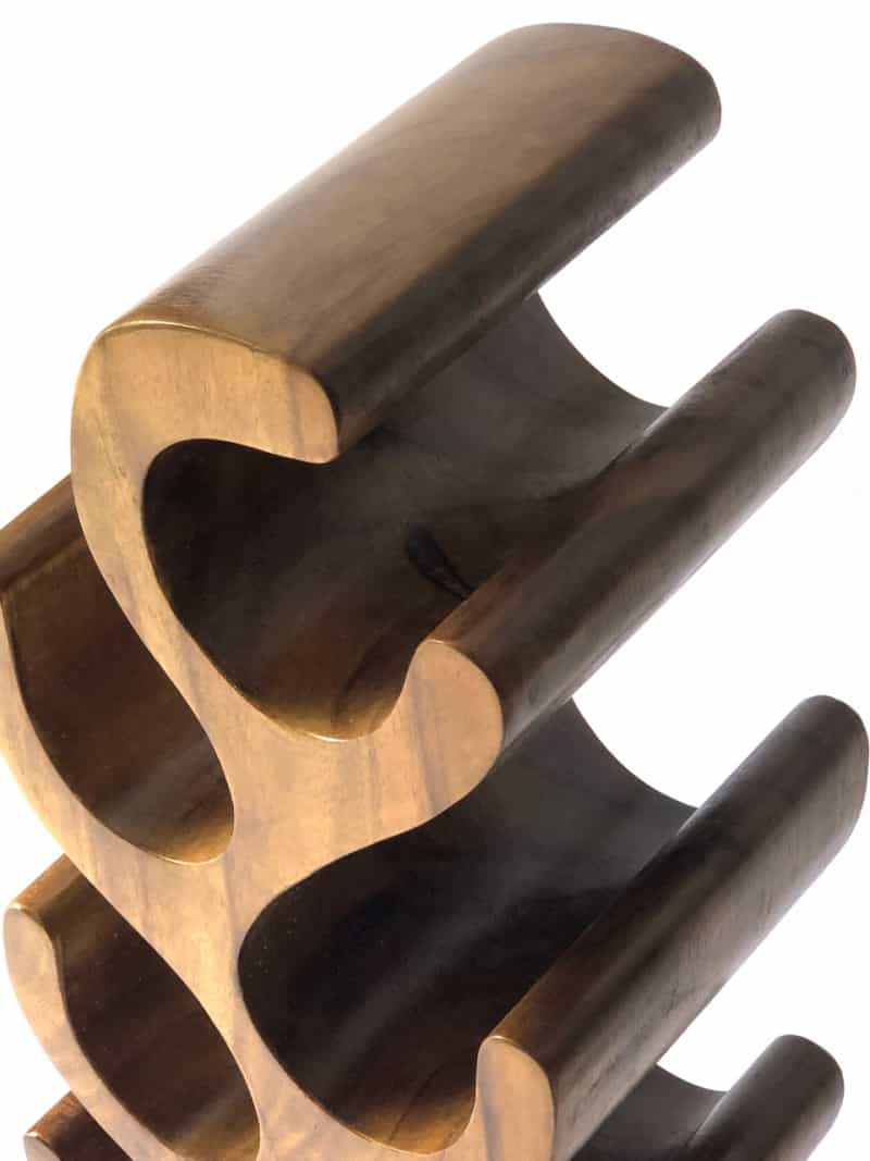 Suar Wood 8 Bottle Wine Holder Natural Finishing