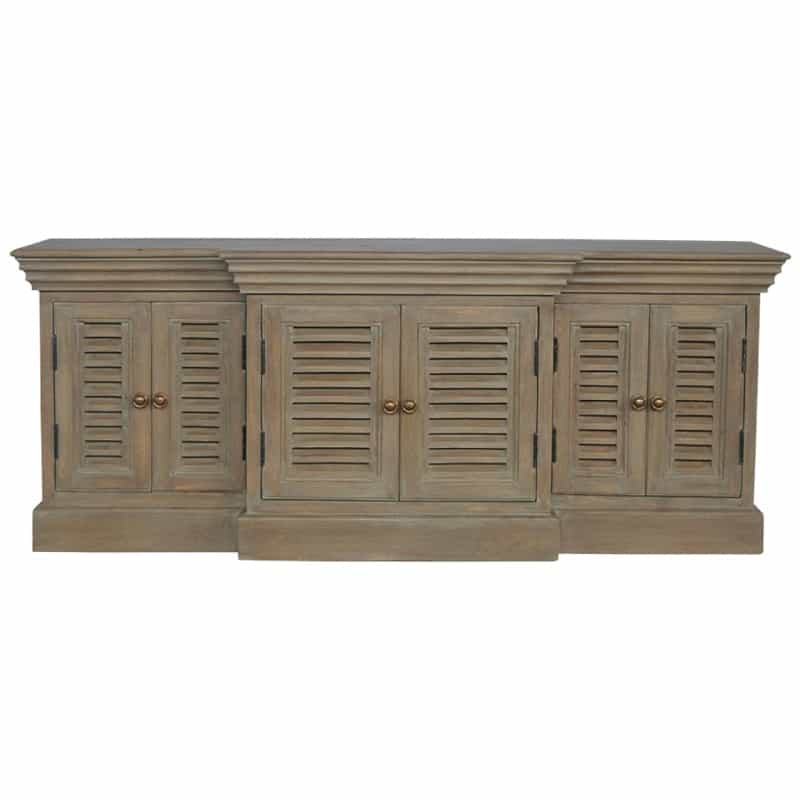 Grey Wash Shutter Tv Cabinet