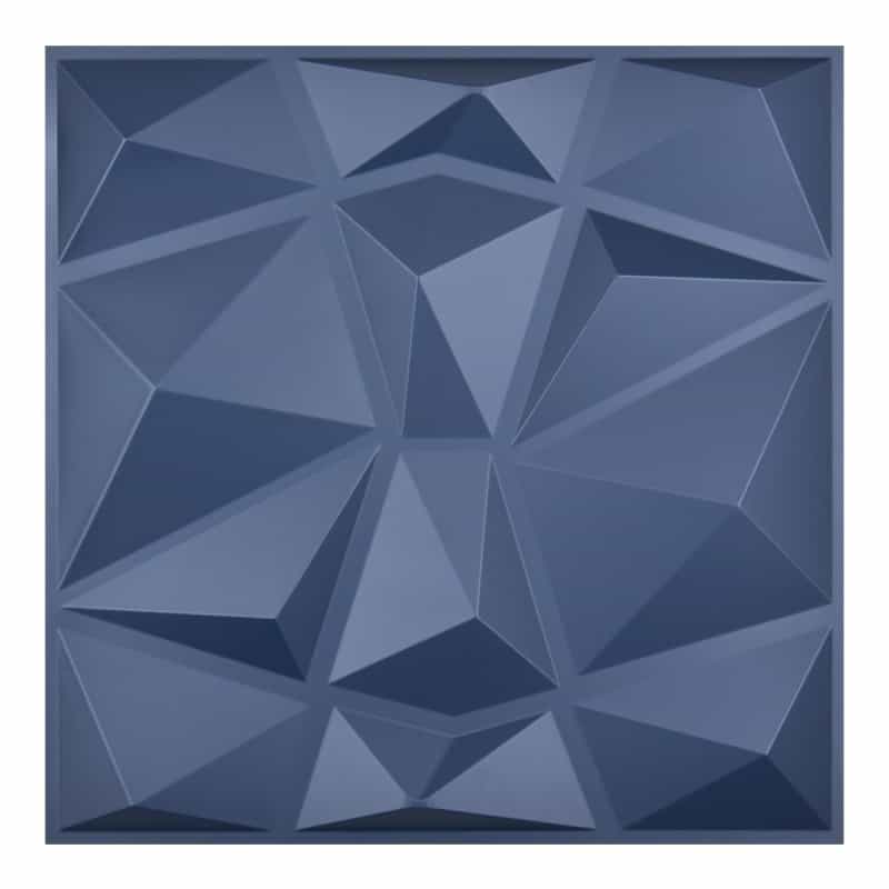 Textures 3D Wall Panels Blue Diamond Wall Design, 12 Tiles 32 Sf