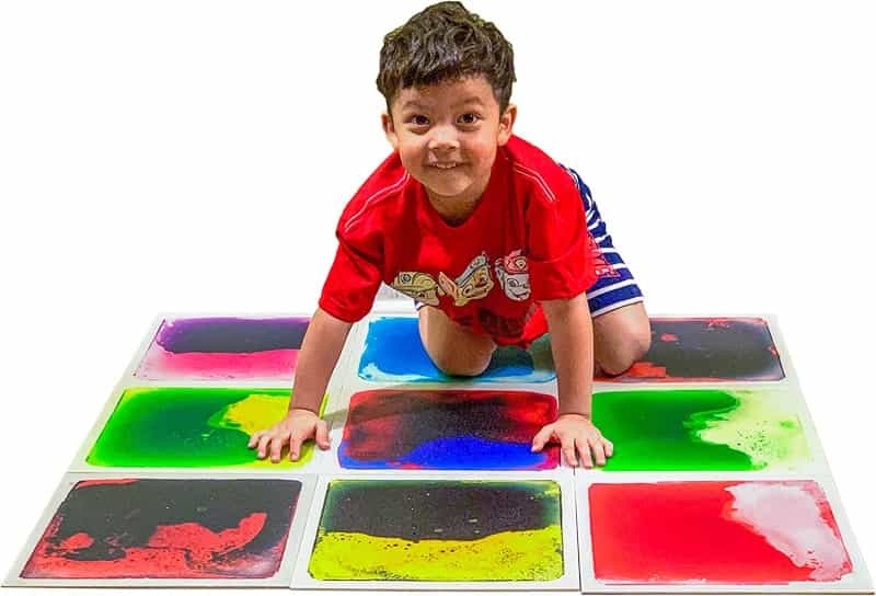 A11300p9-Art3d Liquid Fusion Activity Play Centers For Children, Toddler, Teens, 12" X 12" Pack Of 9 Tiles
