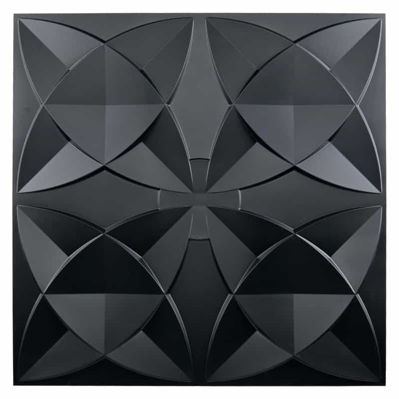 Decorative Ceiling Tile 2X2 Glue Up, Suspended Ceiling Tile Pack Of 12Pcs Black Floral