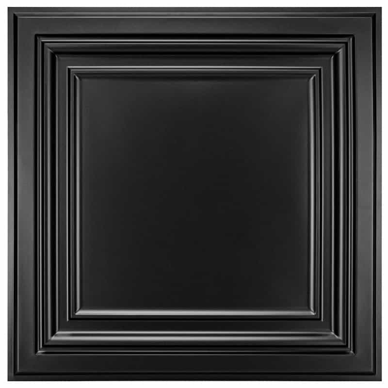 A10905bk -Art3d Pvc Ceiling Tiles, 2'X2' Plastic Sheet In Black (12-Pack)