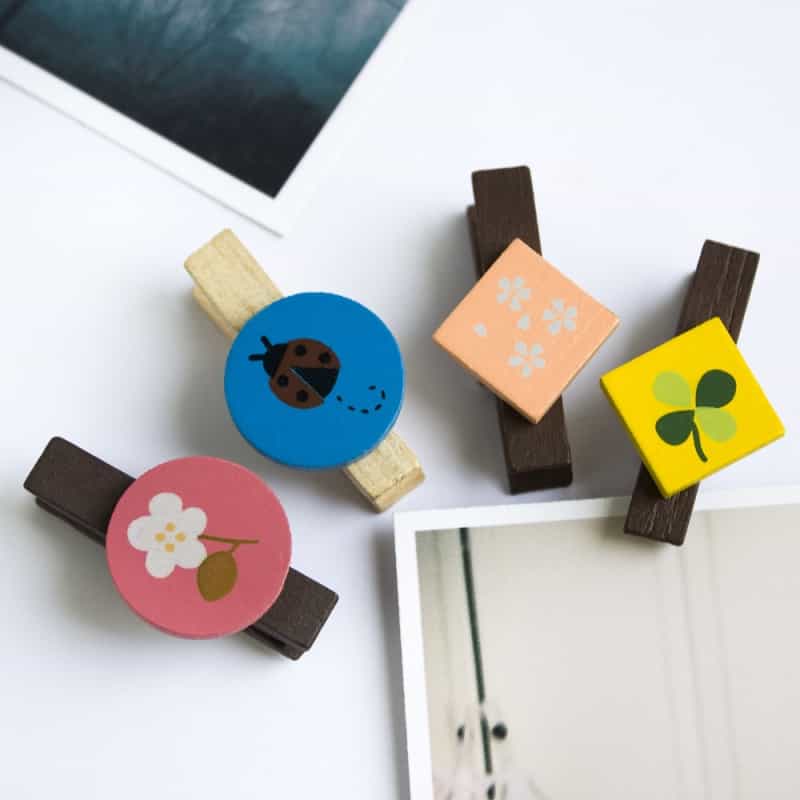 - Wooden Clips / Wooden Clamps - Colorful Clips