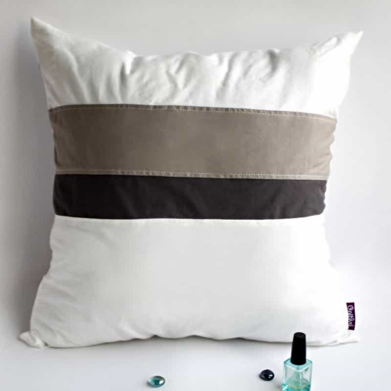 Onitiva Knitted Fabric Patch Work Pillow Cushion Floor Cushion - White Lady